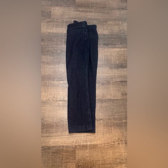Anthropologie Women's The Essential Slim Straight Leg Dark Blue Rinse Size 10 - Picture 3 of 5